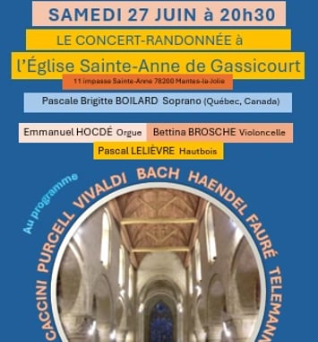 Concert-Randonnée à l'église Sainte-Anne de Gassicourt