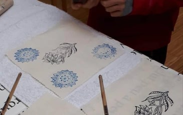 Atelier famille imprime ton motif cachemire !