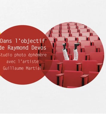 Dans l'objectif de Raymond Devos. Studio photo éphémère avec l'artiste Guillaume Martial.