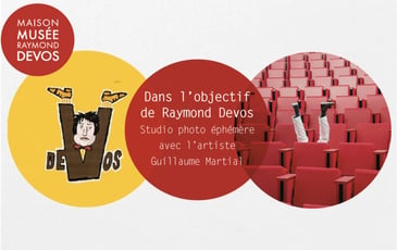 Dans l'objectif de Raymond Devos. Studio photo éphémère avec l'artiste Guillaume Martial.