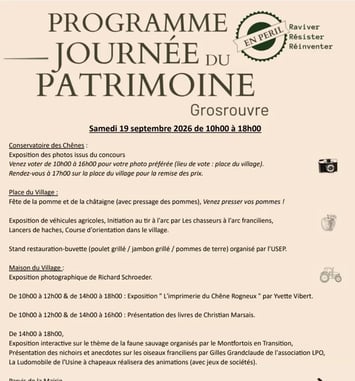 Animations à travers le village de Grosrouvre
