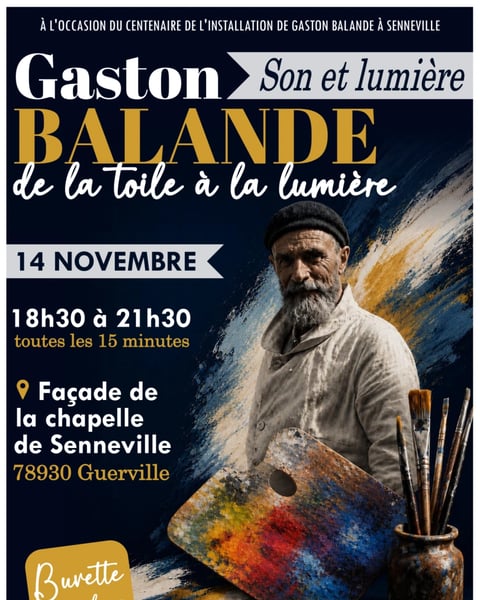 Spectacle son et lumière « Gaston Balande de la toile à la lumière »